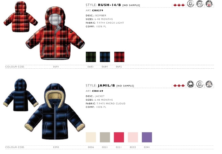 Канадские пуховики - малыши 3 мес-48 мес