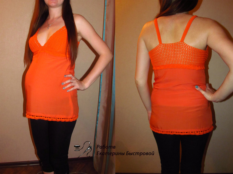 Моя беременная туника "Сочный апельсин"