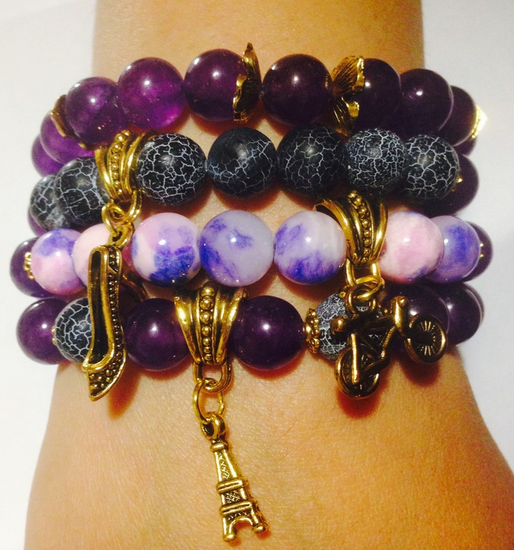 Браслеты из камушков натуральных