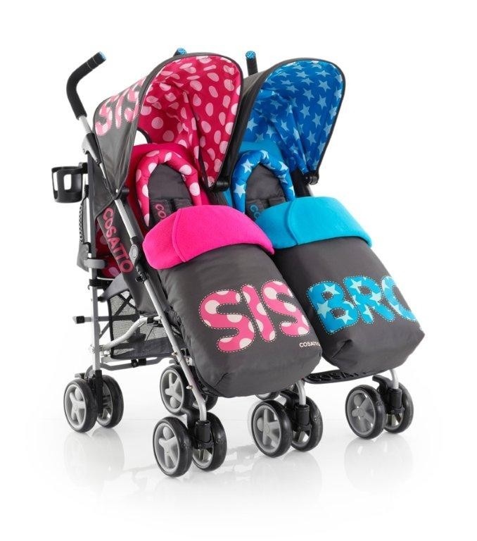 Детская коляска-трость для двойни Cosatto Supa Dupa