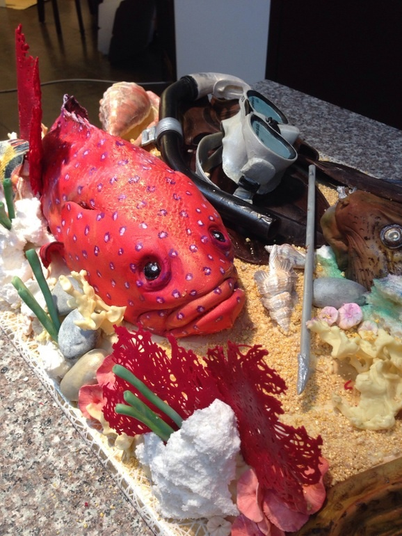 Торт для любителя подводной охоты)