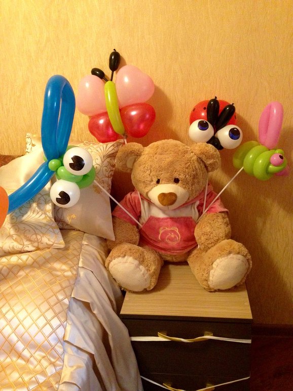 фигурки из воздушных шаров на палочках