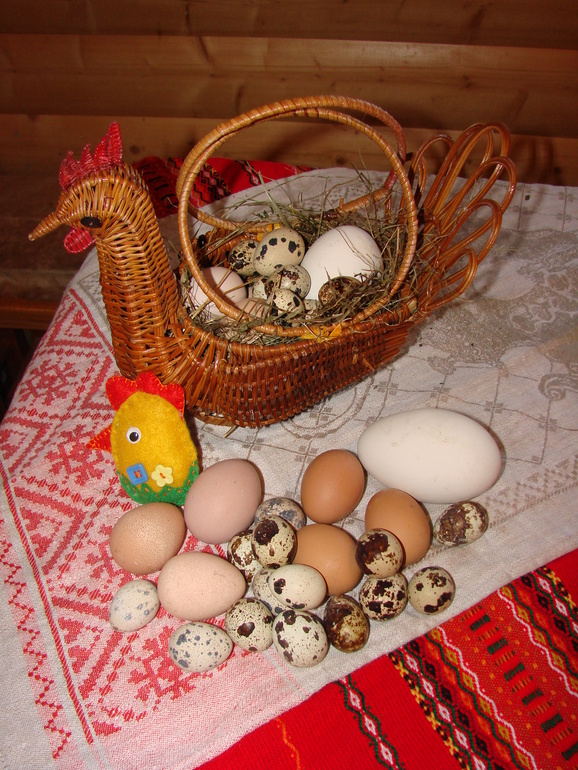 Пасхальные корзины с яйцами