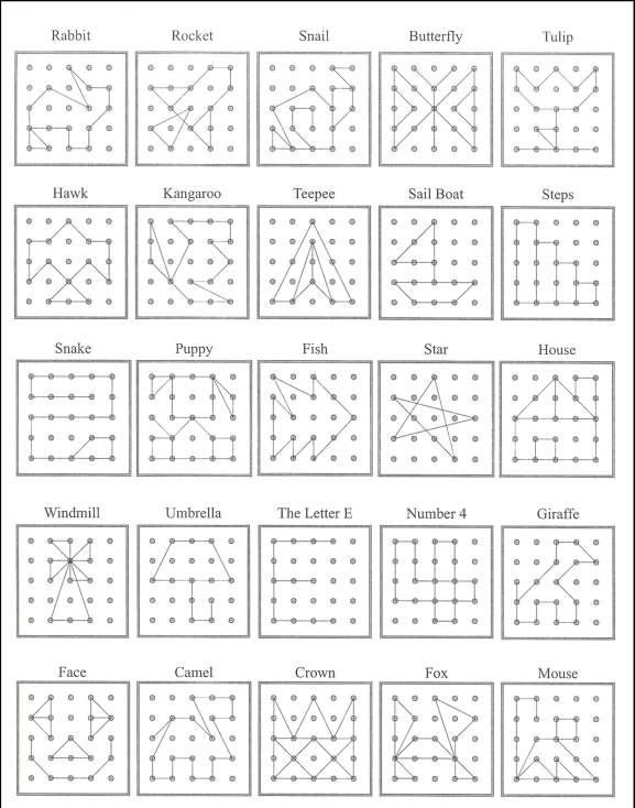 Схемы геоборда для дошкольников