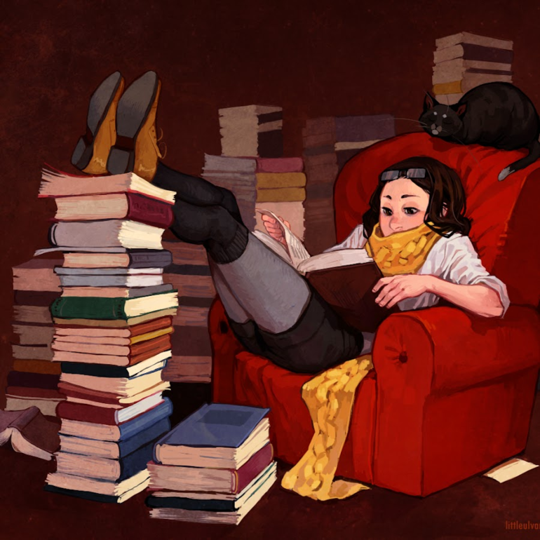 Чтение книг. Книжные арты. Девушка читает книгу. Писатель и читатель.