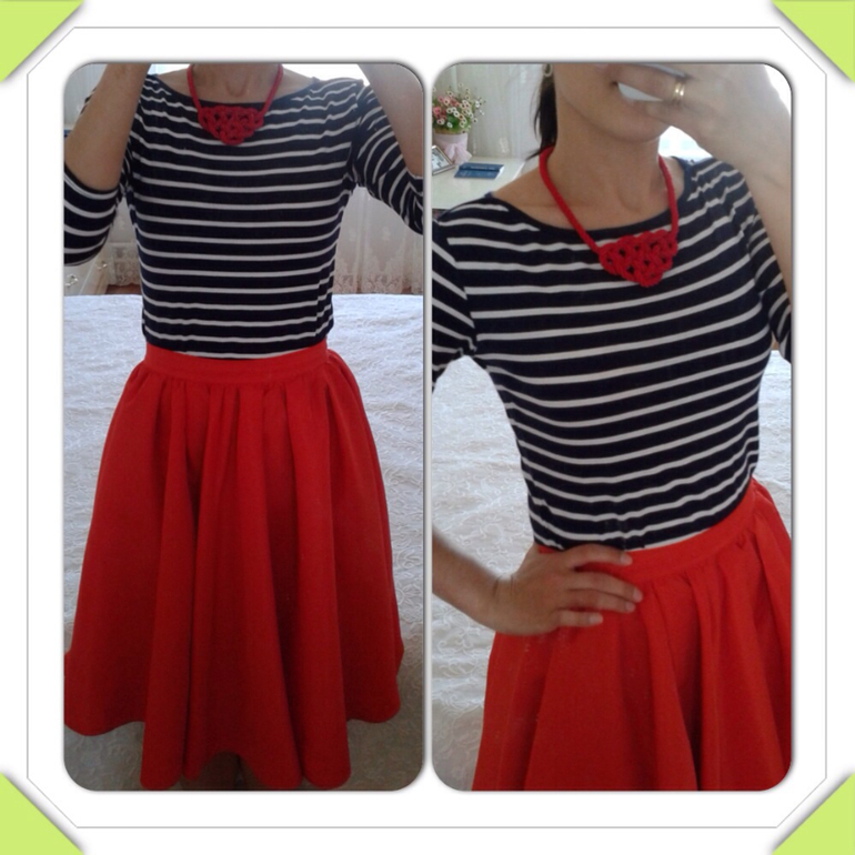 Колье из шнуров