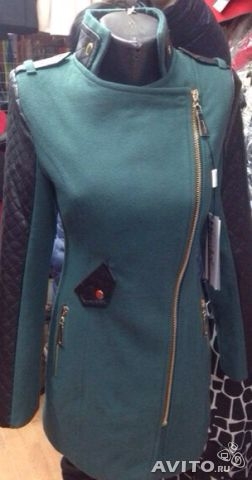 Весеннее пальто с кожаными рукавами как у Пынзарь. В НАЛИЧИИ 42-44 3500р