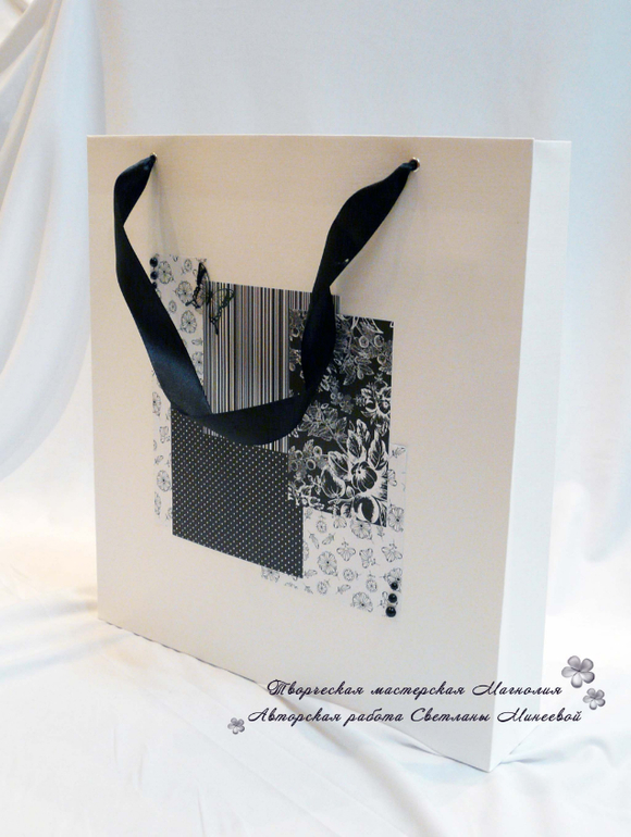 Свадебный комплект в черно-белой гамме