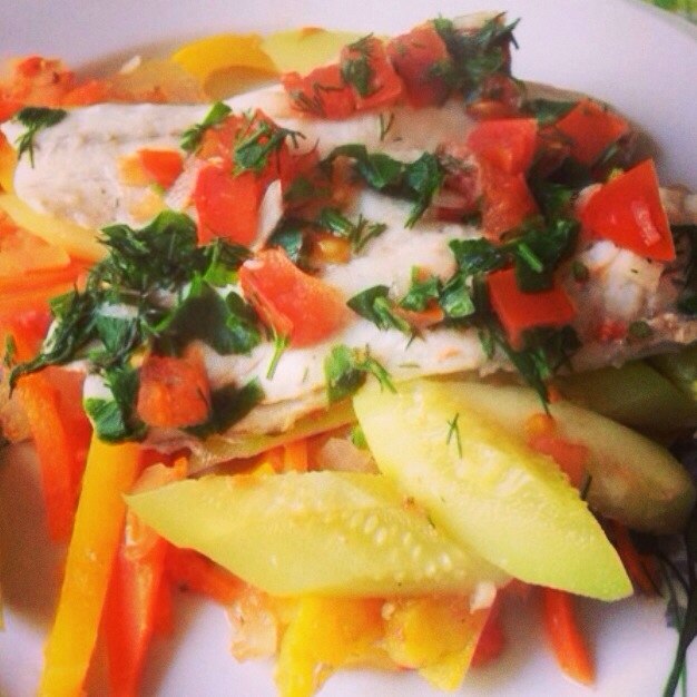 Когда в меню овощи и рыбка