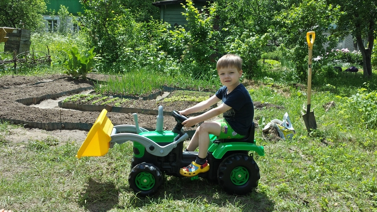 А мы обживаем дачку