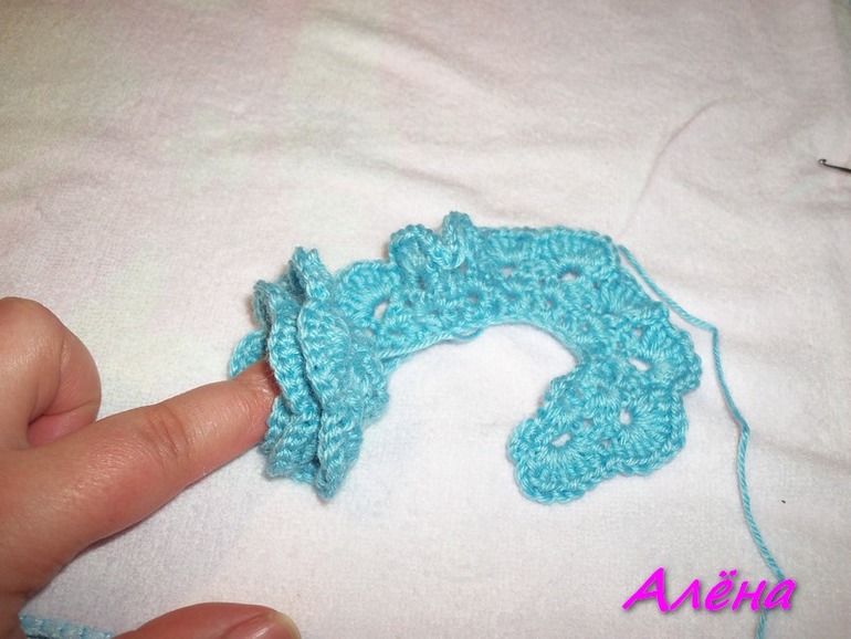 МК вязаной заколочки крючком.