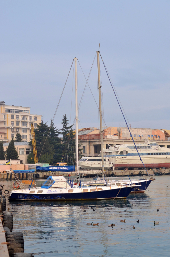 Ялта,набережная,февраль)