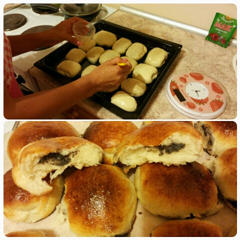 Пшеничные булочки с маком