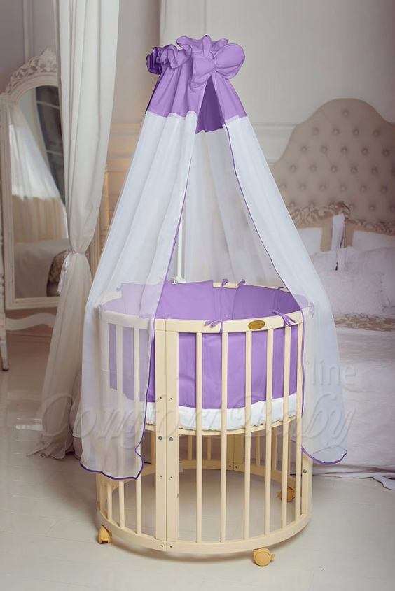 КРОВАТКА- ТРАНСФОРМЕР "COMFORT BABY" .Цена: 25 000 руб.  ХАРАКТЕРИСТИКИ:  возраст детей: 0-5 лет  габариты модели (Д х Ш х В): 1) колыбельки: 78*76*81 см  2) овальной кроватки: 128*76*81 cм  матрас приобретается отдельно.  максимальная нагрузка: 120 кг  Материал: изготавливается только из настоящего массива бука высшего сорта.  сборка: кровать в разобранном виде, простота сборки, инструкция по сборке на русском языке  продукция сертифицирована  производство: Россия  гарантия: 2 года   Дополнительные характеристики: 4 положения по высоте (расстояние положения дна от пола без колес: 1см, 12см, 37см, 57см; расстояние между отверстиями снизу-наверх: 12см, 15см, 20см.); 3 прутика - съемные.  КОНМПЛЕКТАЦИЯ:  1-я ступень - круглая кроватка  2-я ступень - овальная кроватка  3-я ступень - диванчик  4-я ступень - манеж  5-я и 6-я ступени - 2 кресла и столик  7-я ступень - пеленальный столик  ДОПОЛНИТЕЛЬНЫЕ ОПЦИИ:  Комплект постельный "Classic" +6950 руб.  Комплект постельный "Colorit" + 11990 руб.  Фирменный держатель для балдахина +790 руб.  Комплект цельных матрасов " Холкон"/ "Кокос" (круглый+овальный) +8490 руб  Маятник "ComfortBaby Pendulum" 2 в 1+6990 руб.