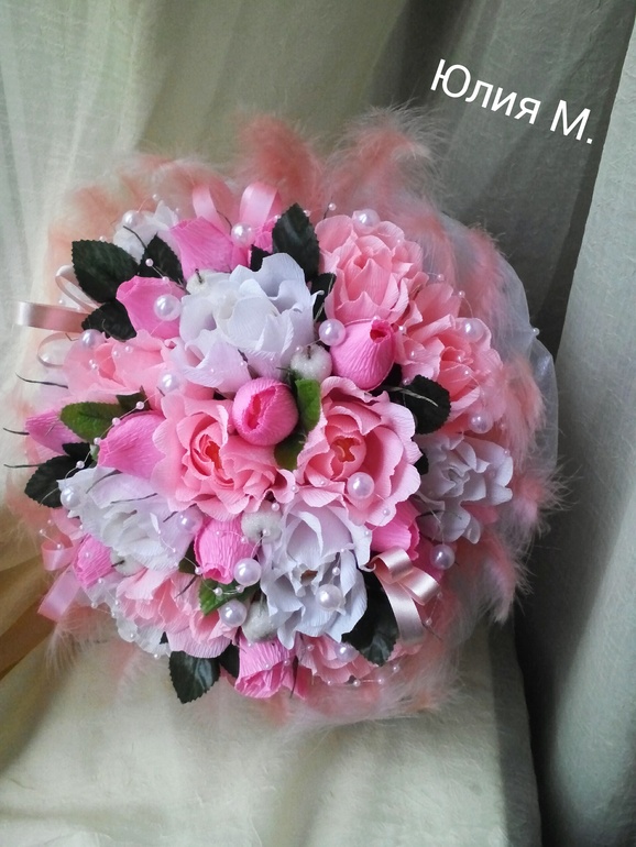 ручной букет "Розовые мечты"