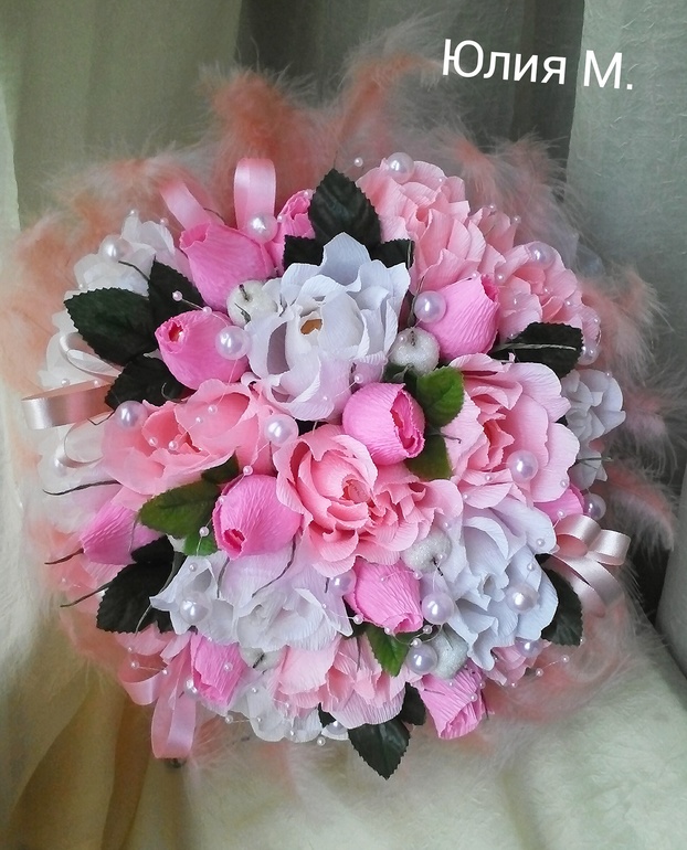 ручной букет "Розовые мечты"