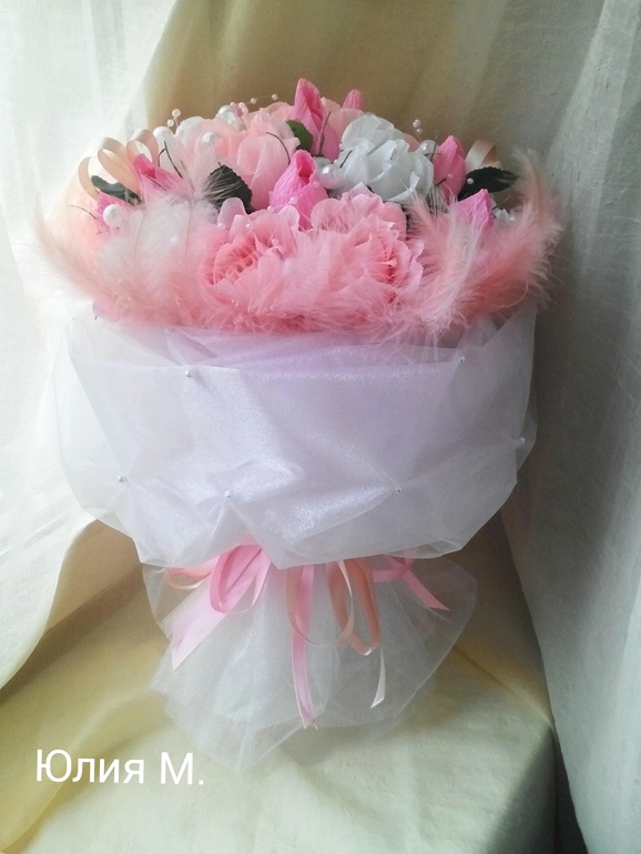 ручной букет "Розовые мечты"