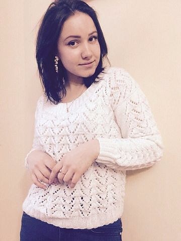 Джемпер " Зимний ажур"