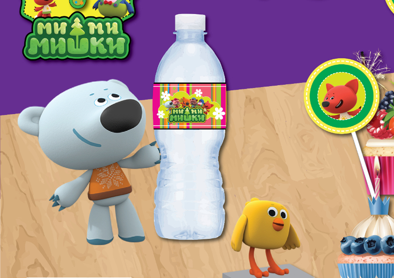 этикетка на бутылочку декорация мимимишки