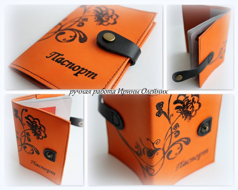 Мои обложечки на паспорт из кожзаменителя ...заказы))