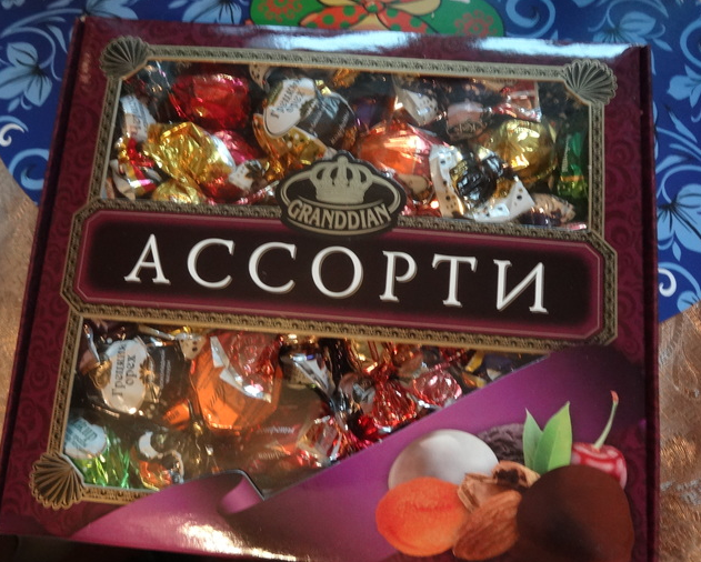 Конфеты ассорти в коробке