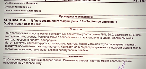 Сделала ГСГ