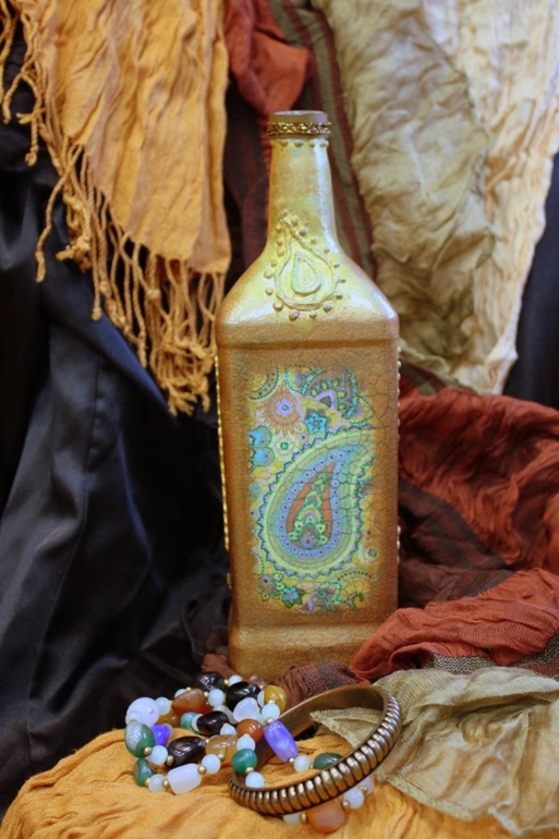 Декупажный конкурс предмет - бутылка