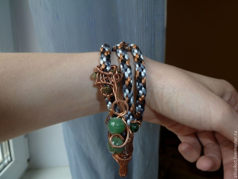 Браслет ручная работа техника кумихимо