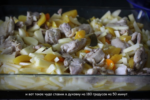 Куриные бедрышки с персиками