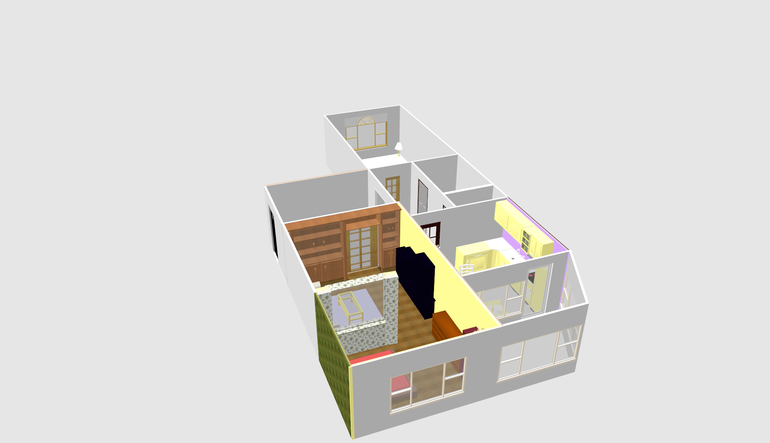 Встроенный шкаф в гостиной