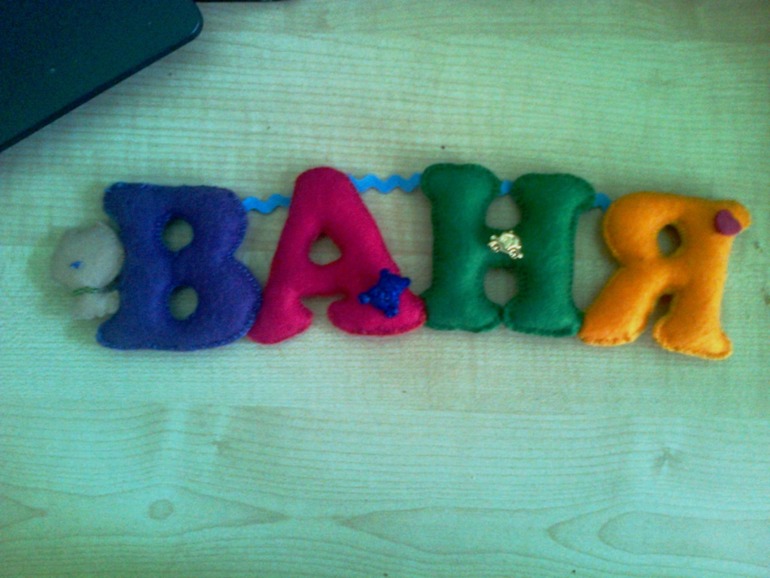 Моя первая именная гирлянда