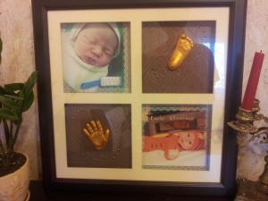 Рамка со слепками вашего малыша