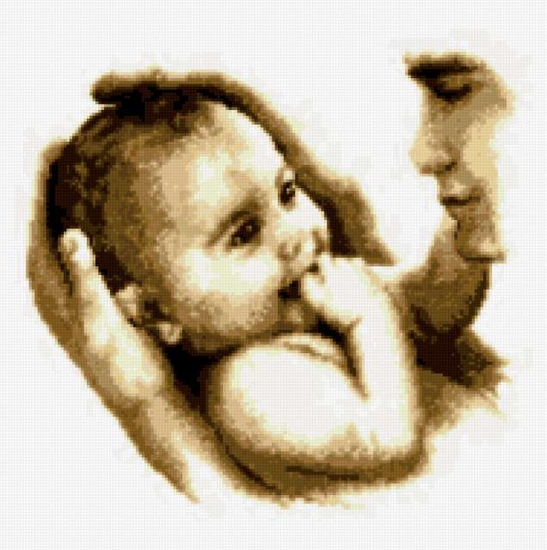 Дитя на руках у папы