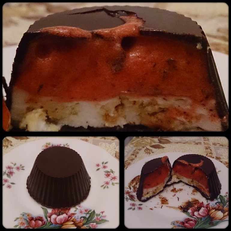шоколадные корзинки с клубникой и сливками