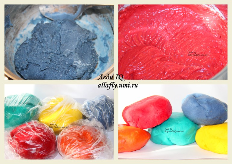 Масса для лепки, , делаем сами цветное соленое тесто для творчества.