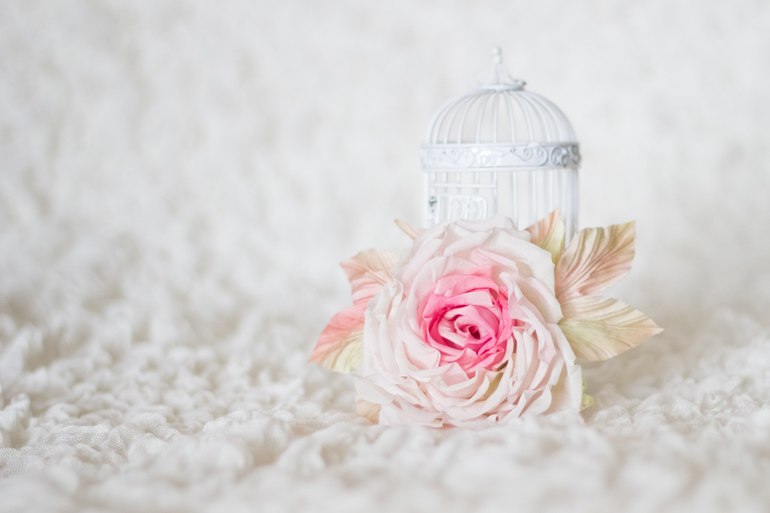 Мк по шелковой розе