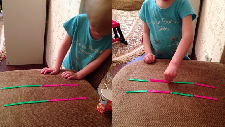 Задания с счетными палочками