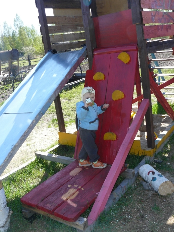 На даче