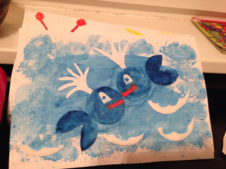 Вечерние побелки дома .используем ватные круги и палочки .