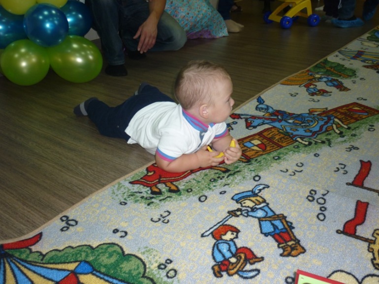 На открытии детского сада