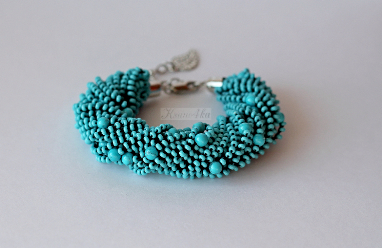 Новый цветочек из новых браслетов)