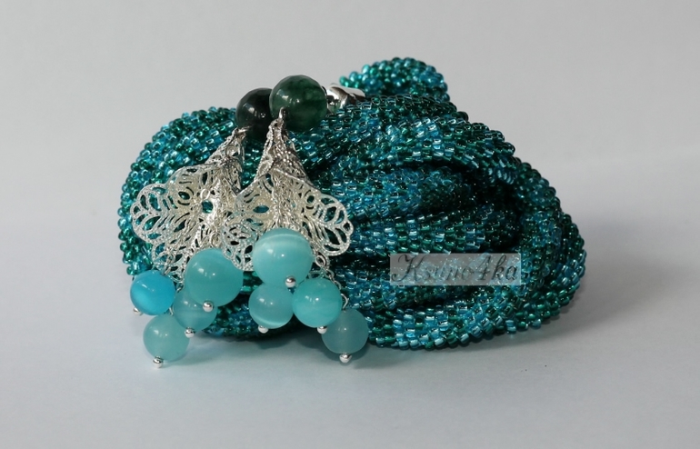 Лариат "Бирюзовый цветок"
