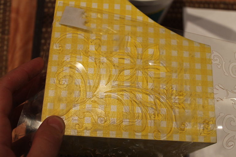 Совместный декупаж короба для специй.