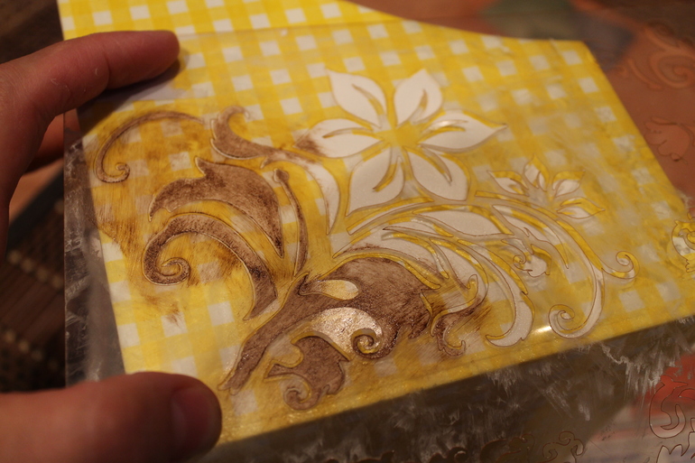 Совместный декупаж короба для специй.