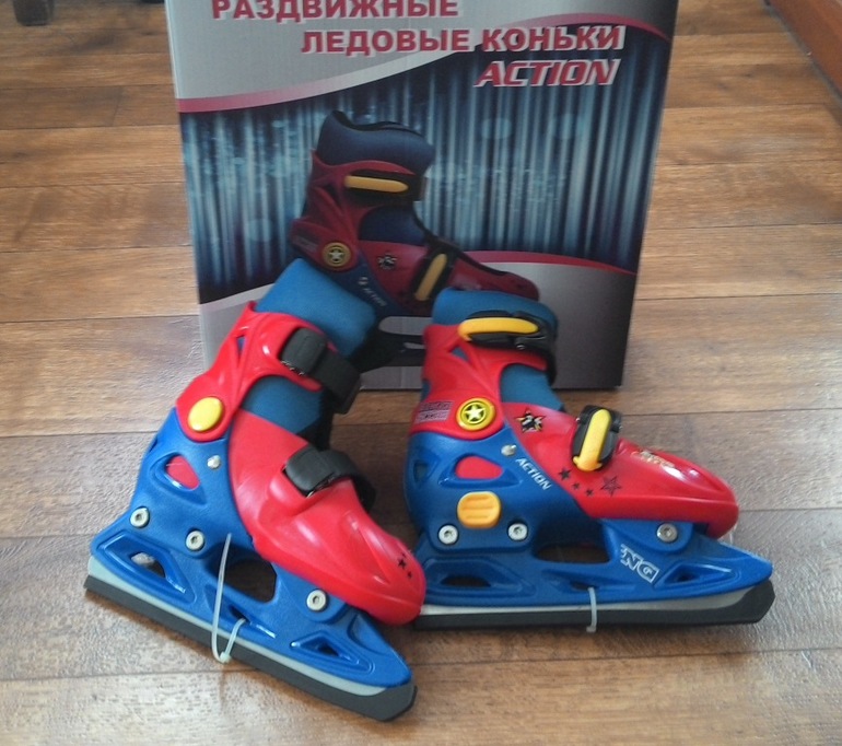 Коньки раздвижные р29-32 Новые!!! цена 1000!!!Почта за мой счет!!!