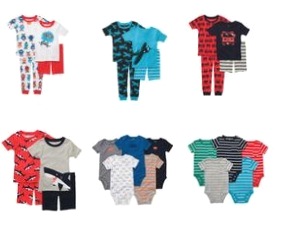 Carters пижамки с коротким рукавом+позже бодики