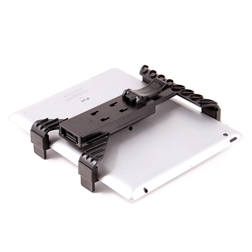 Держатель в авто для любого планшета на подголовник.