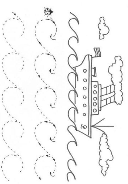 Готовим руку к письму (материал для распечатки)