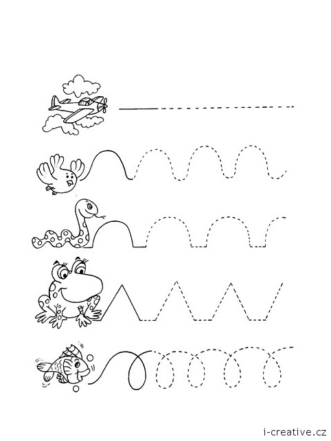 Готовим руку к письму (материал для распечатки)