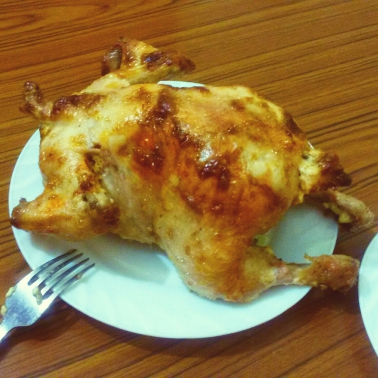 курица на соли в духовке